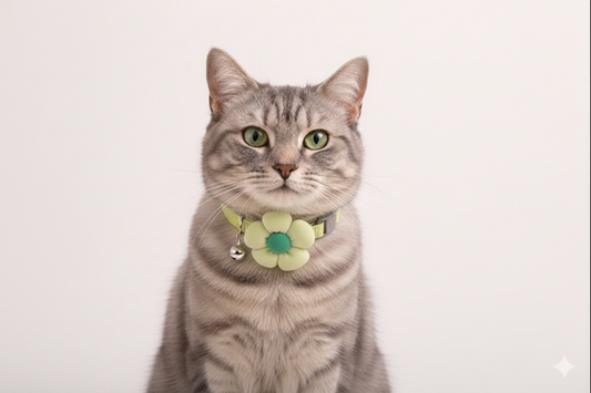 Plush Flower Collar – Green