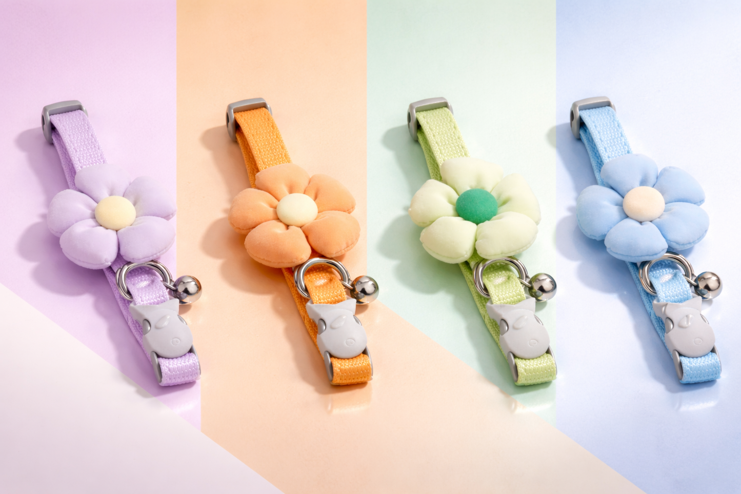 Plush Flower Collar – Green