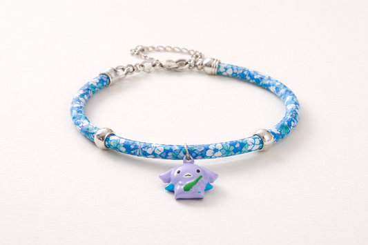 Floral Blue Cat Necklace Collar | Adjustable Decorative Pet Necklace